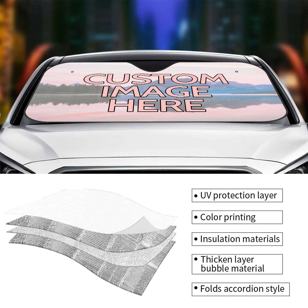 Car Sun Shades Size 29.9 X55In Is 76 X140Cm