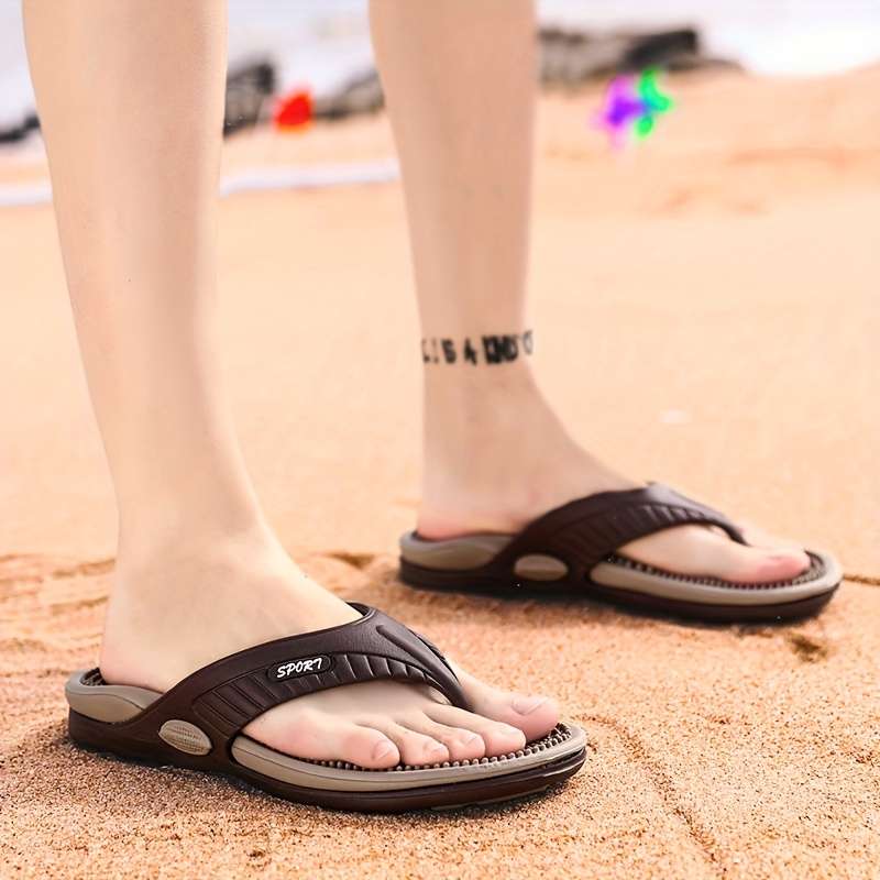 Men Slippers Summer Style Red Size Uk 7