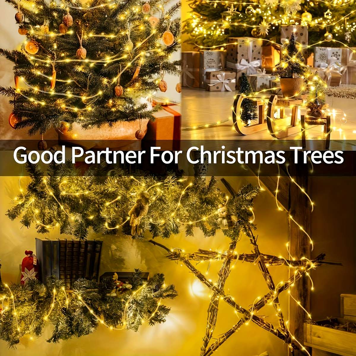 Christmas Lights 2 Pcs   16.4Ft 5M 100Leds