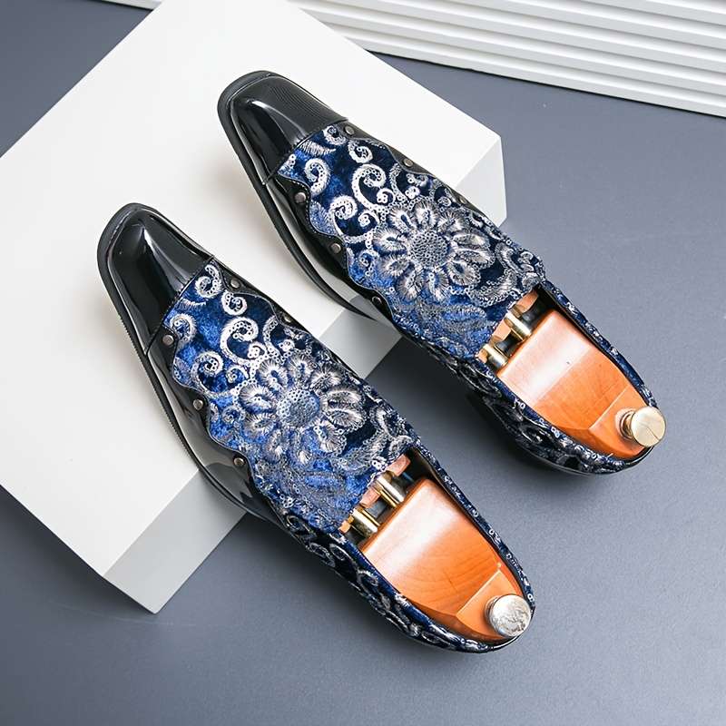 Mens Leather Shoes Color Black Blue Sizeuk 7.5