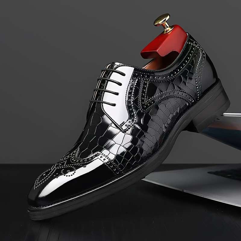 Mens Leather Shoes Color Black Sizeuk 10.5