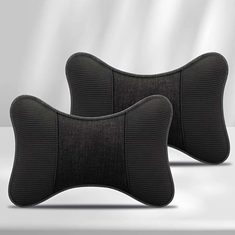 Car Seat Cushion Gray Items 2Pcs Headrest