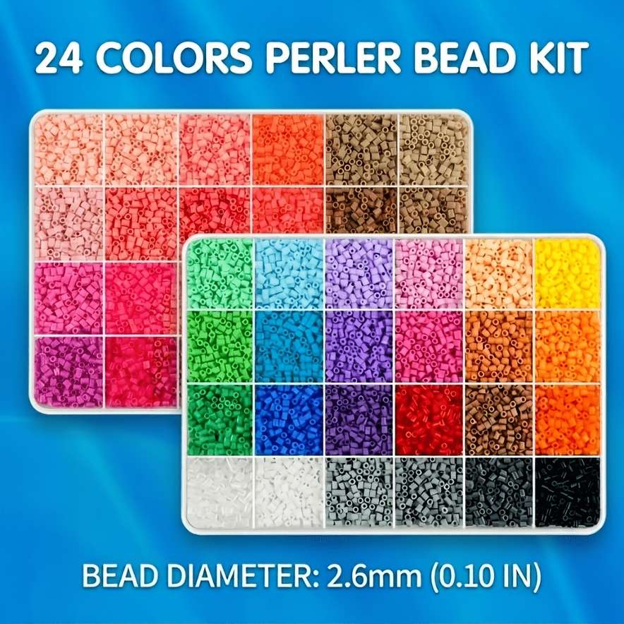 Perler Bead Set 16800Pcs 2 Boxes Random Colors