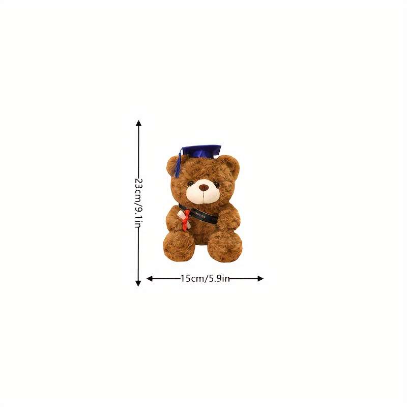 Plush Toyss color Dark Brown Style Black Hat