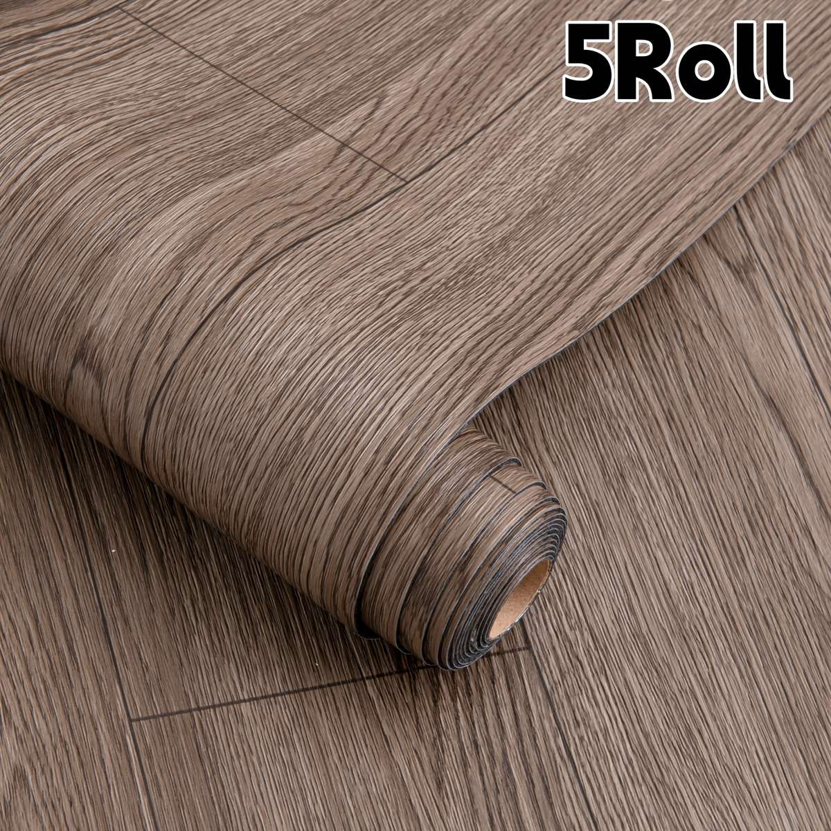 Self Adhesive Floor Stickers Deep Warm Brown 5Roll