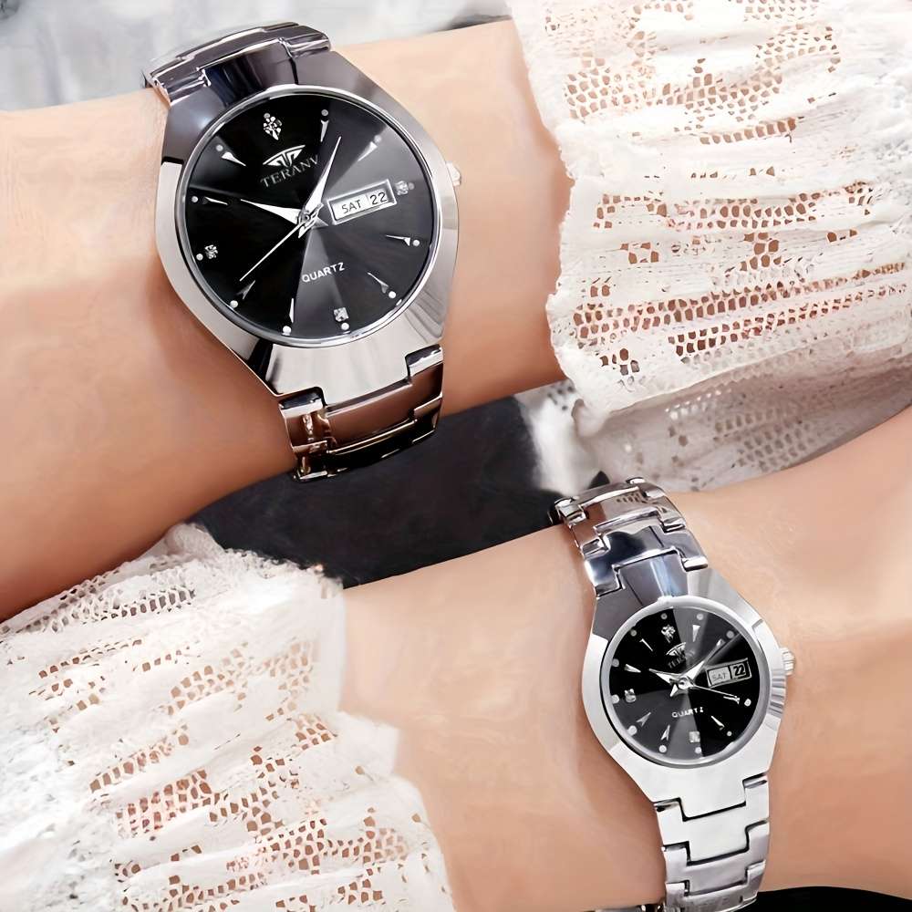 2Pcs Classic Couple Watches