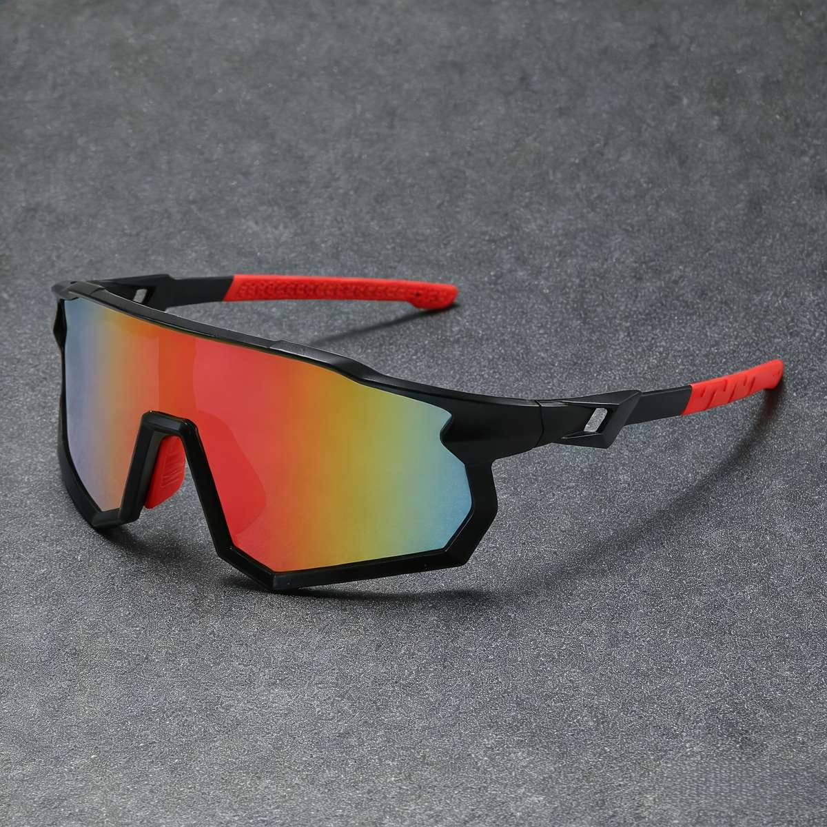 Cycling Glasses Color Black Frame Red Coating