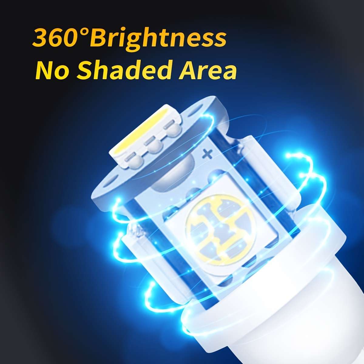 2Pcs White LED Car Turn Signal Bulbs T10 W5W LED