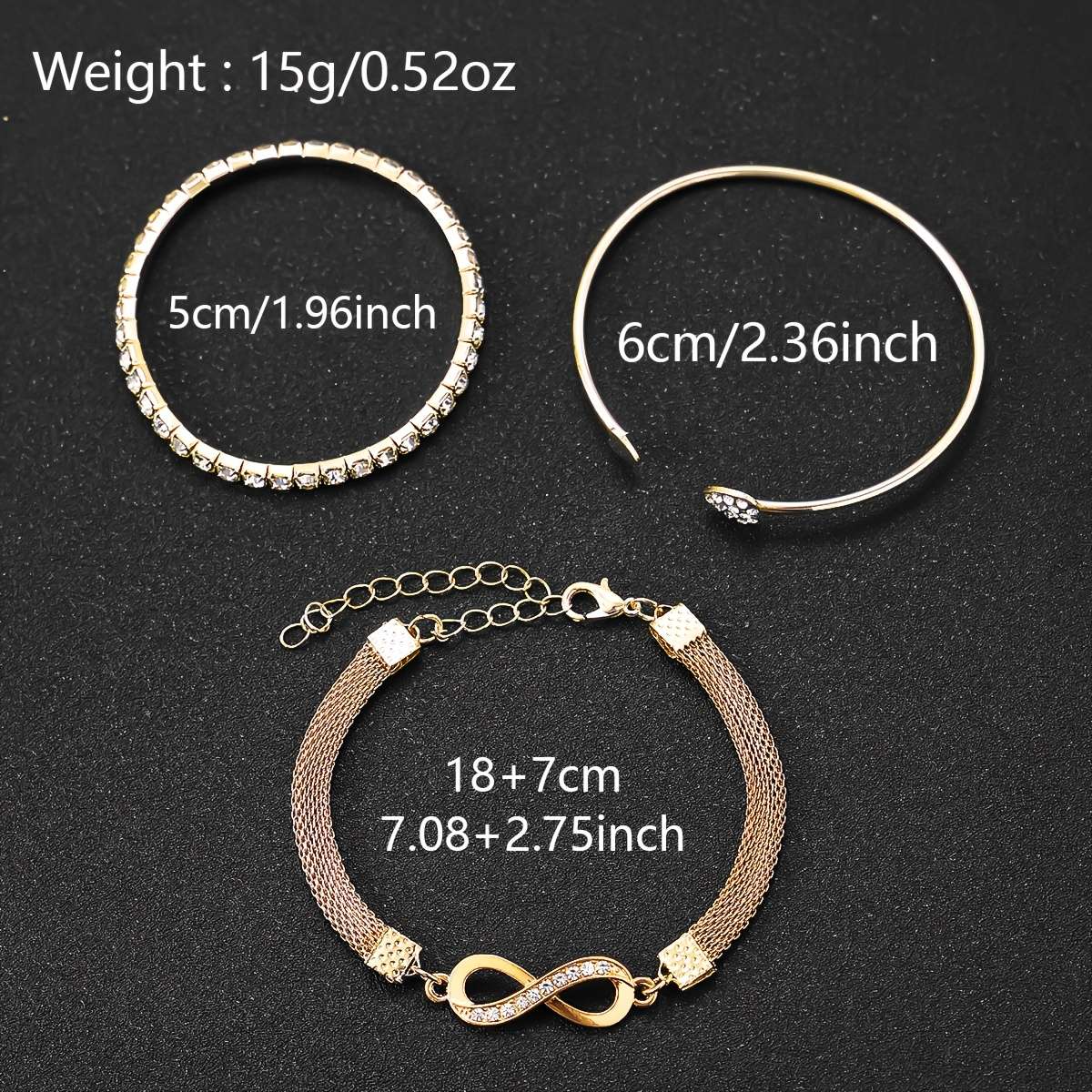 4Pcs Minimalist Roman Numeral Quartz Watch Bracelet Combo Model Golden