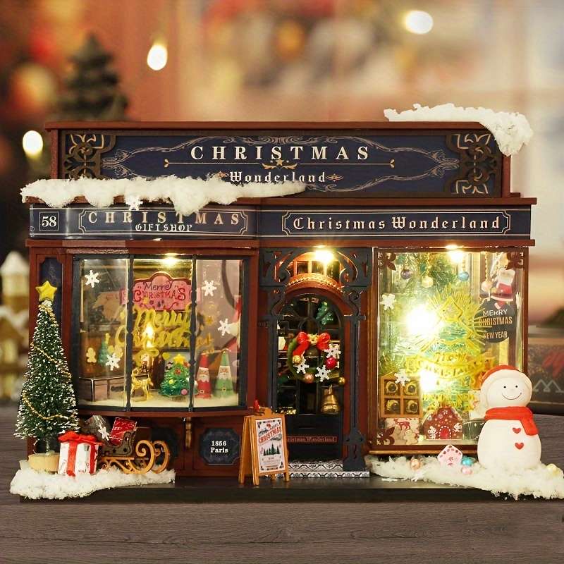 Building Toy Architectural Model Toy Set Style Christmas Wonderland