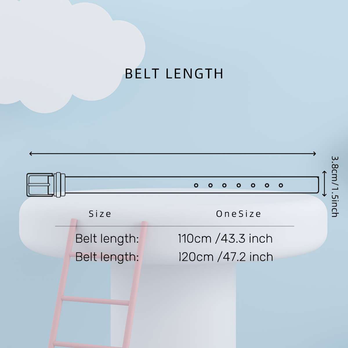 Belt Color Camel Size 120Cm 47.2Inch