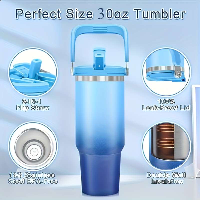 Water Cup Color Gradient Blue