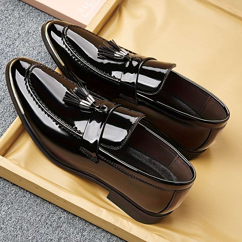 Mens Leather Shoes Color Black Sizeuk 5