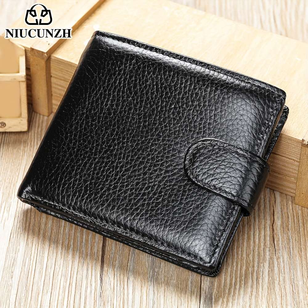 Genuine Leather Wallet Made Of Top Layer Cowhide Featuring Anti-Magnetic Card Slots Wallet