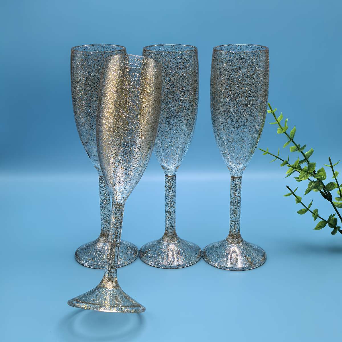 Wedding Supplies Color Flash Golden Quantity 2Pcs