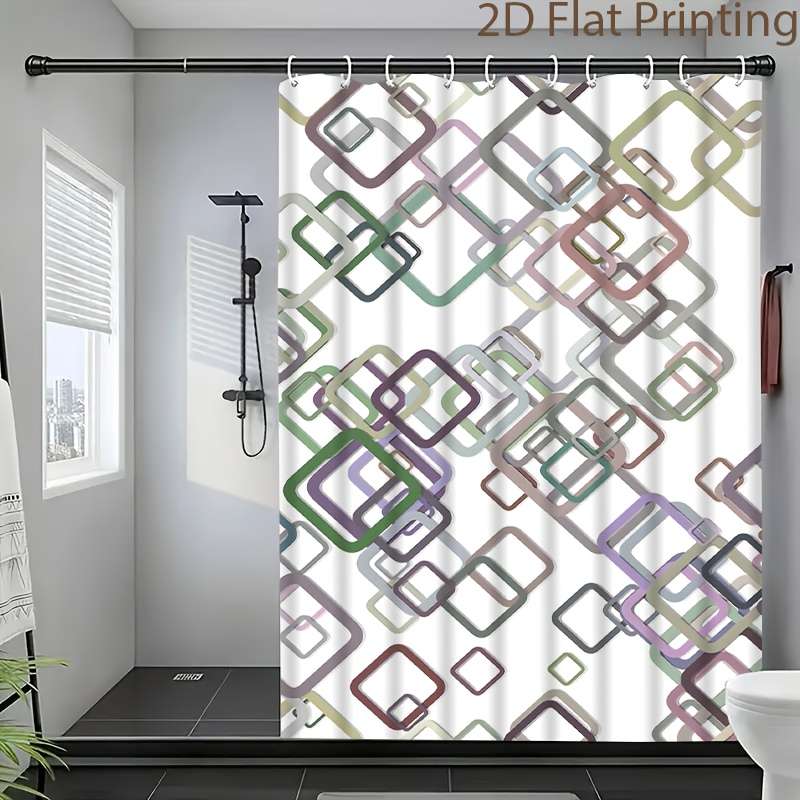 Waterproof Shower Curtain Color Polychrome Size 100X180 100.0Cm*180.01Cm