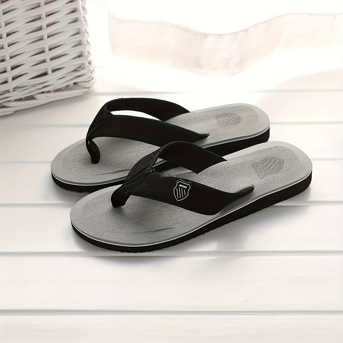 Ladies Summer Flip Flops Grey Uk 7