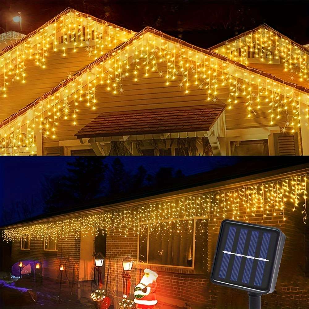 96Led Led Icicle String Lights Solar