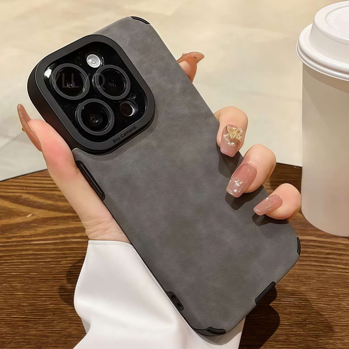 1Pc Black For iPhone 16 Pro Max Phone Case Phone Cover