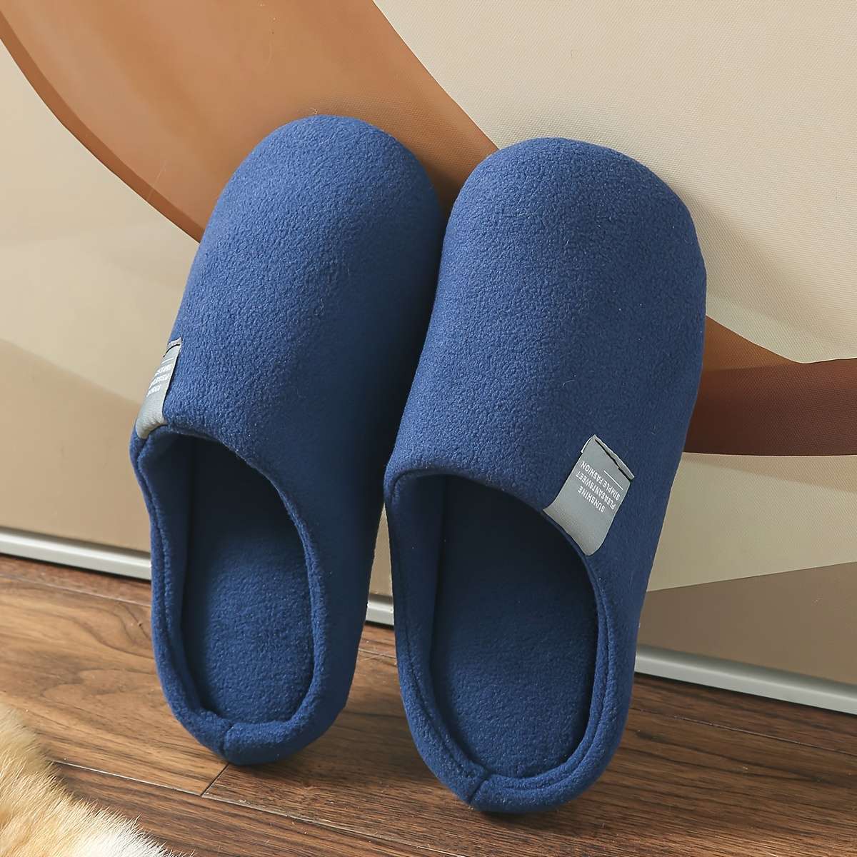 Cotton Slippers Color Navy Blue Sizeuk 5.5-6