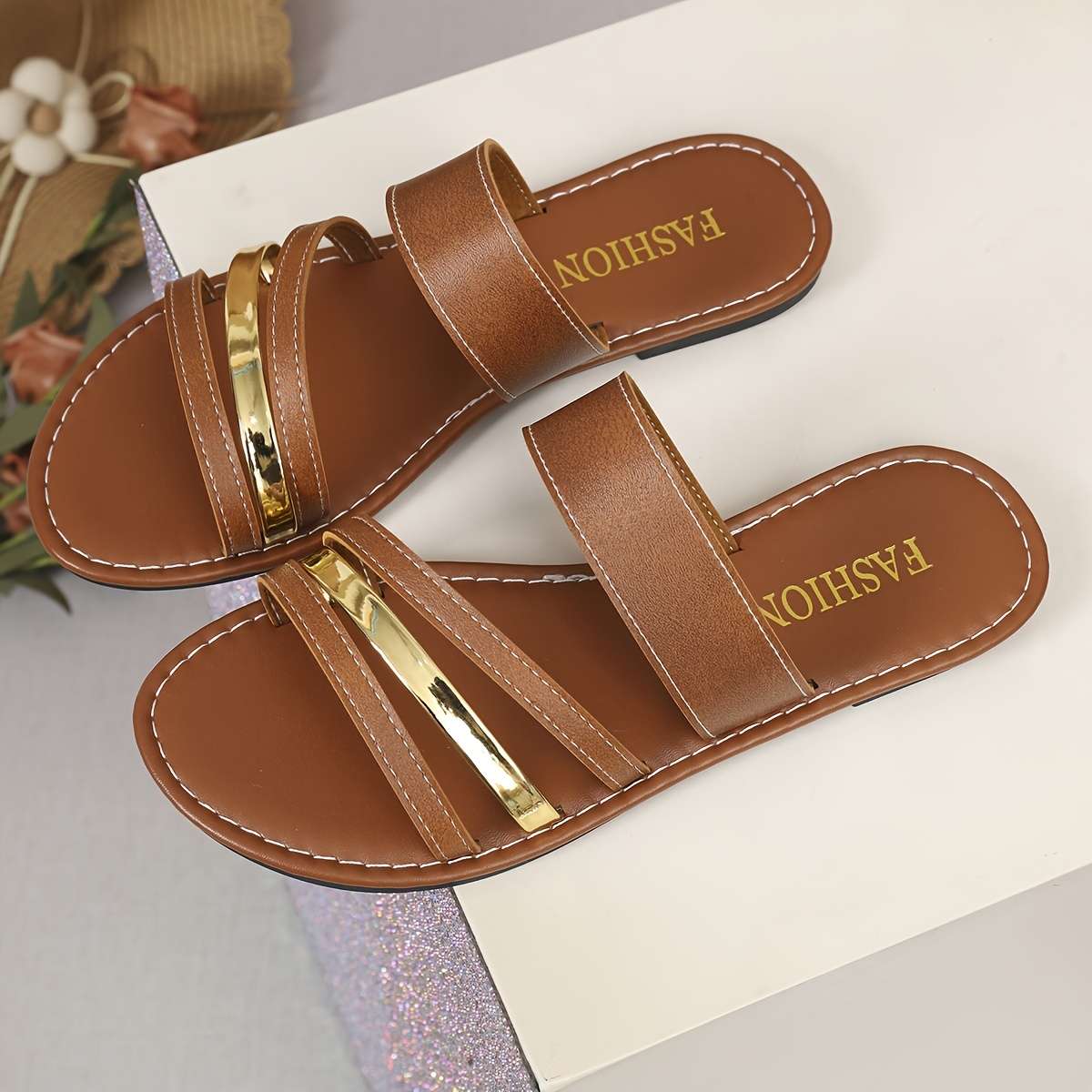 Sandals Color Brown Size Uk 4