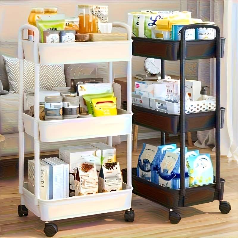 Bathroom Storage Rack Color Yjyblack Material3Layer Storage Box
