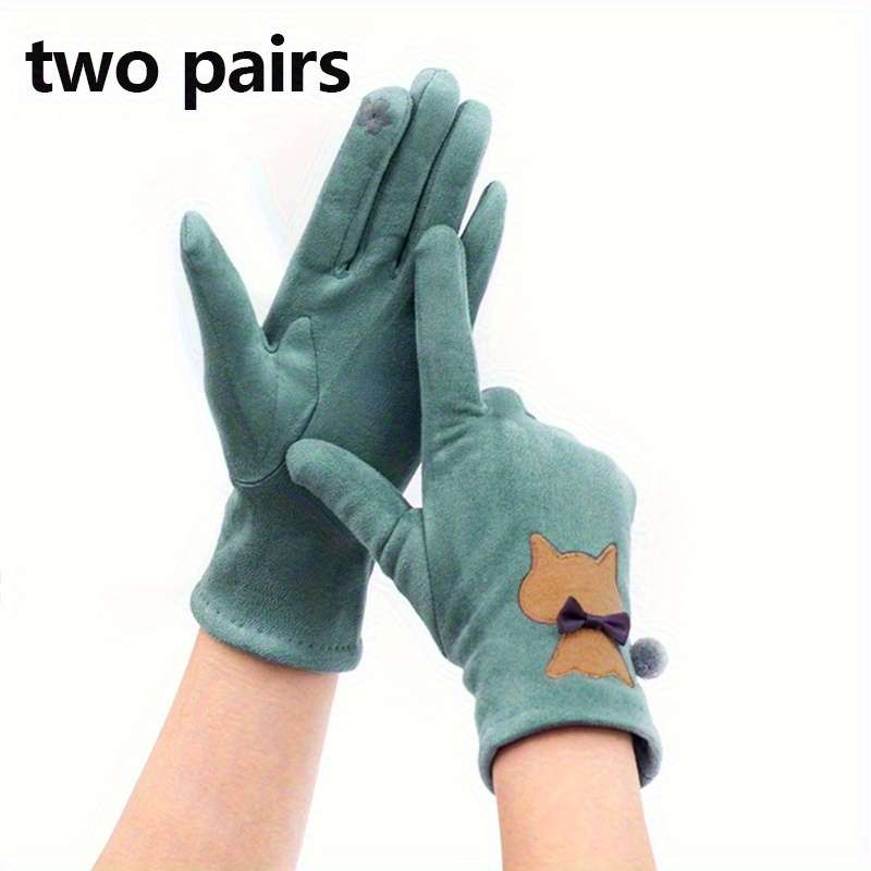 Gloves Color Gray 2 Pairs