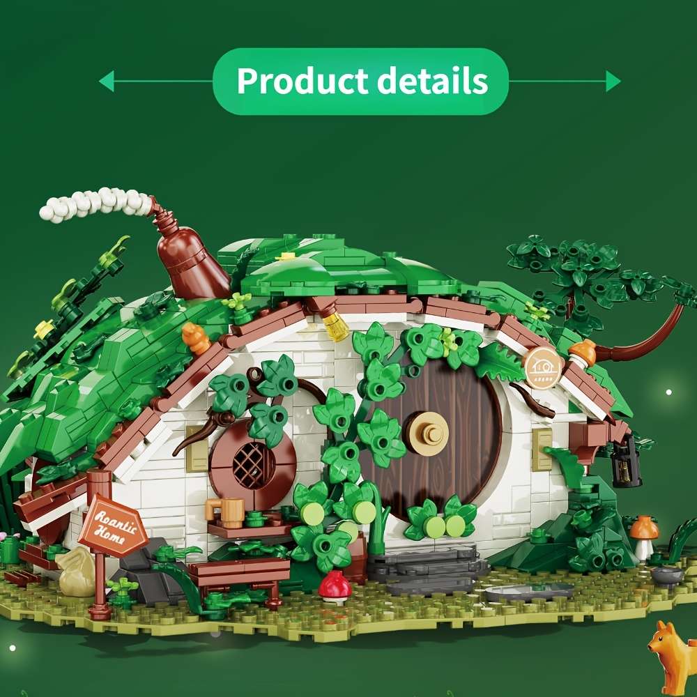 Tec Creators Dwarf Cabin Building Blocks Fairy Tale House Model With Greenery