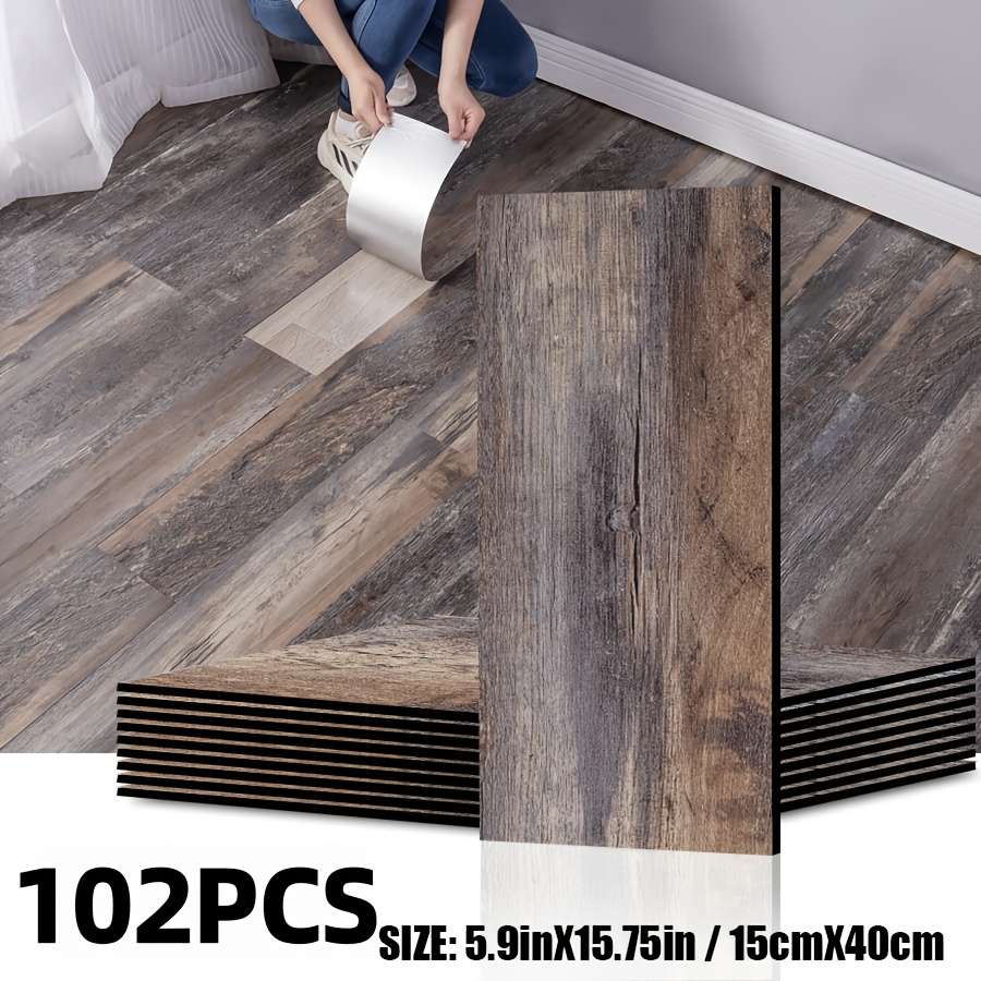 Self Adhesive Floor Stickers Wood Grain 5S