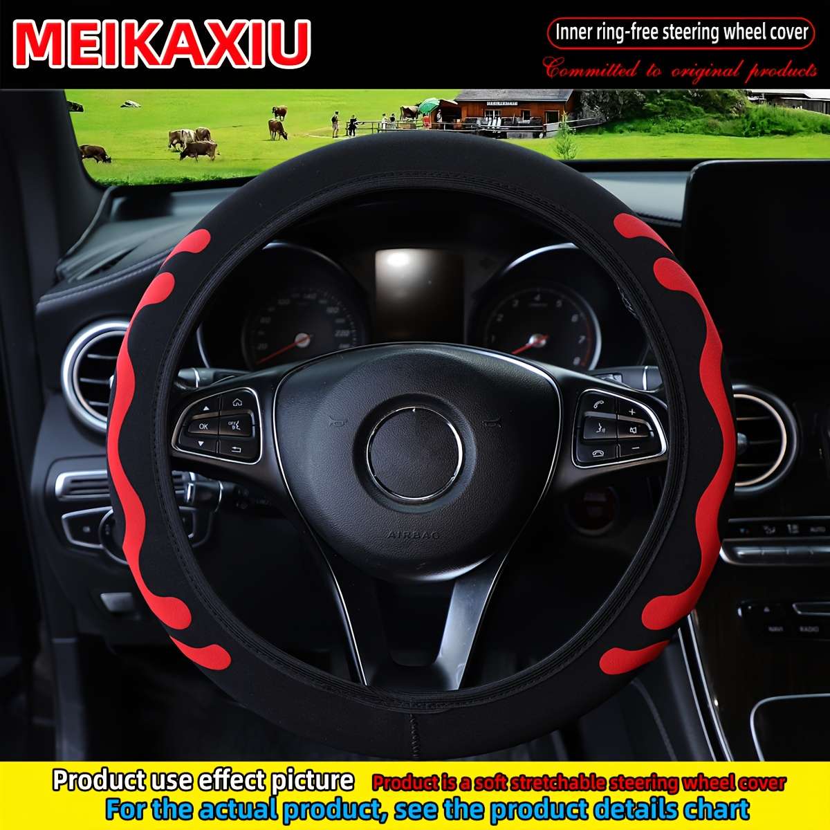 Car Steering Wheel Cover White