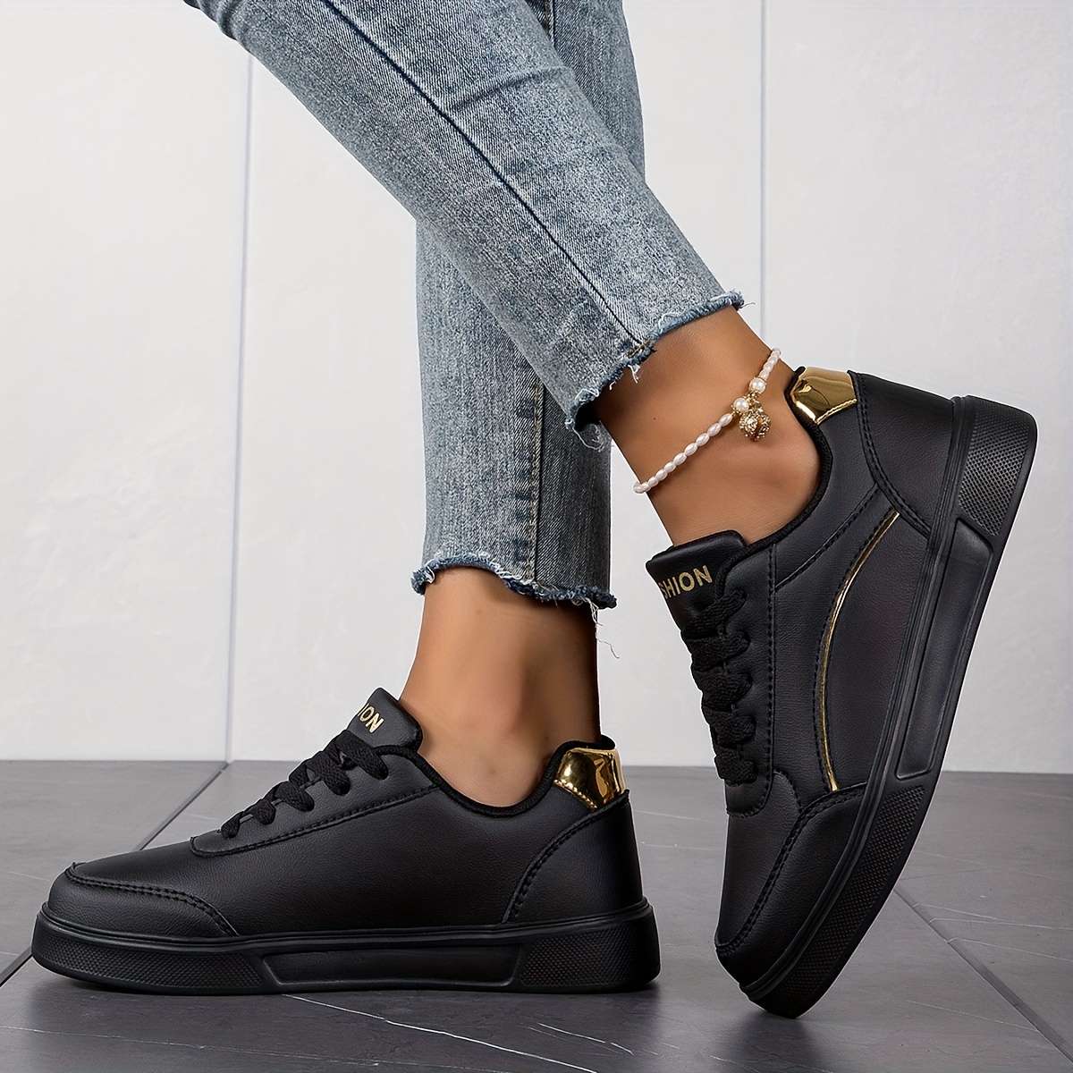 Women S Sneakers Color Black Sizeuk 7.5