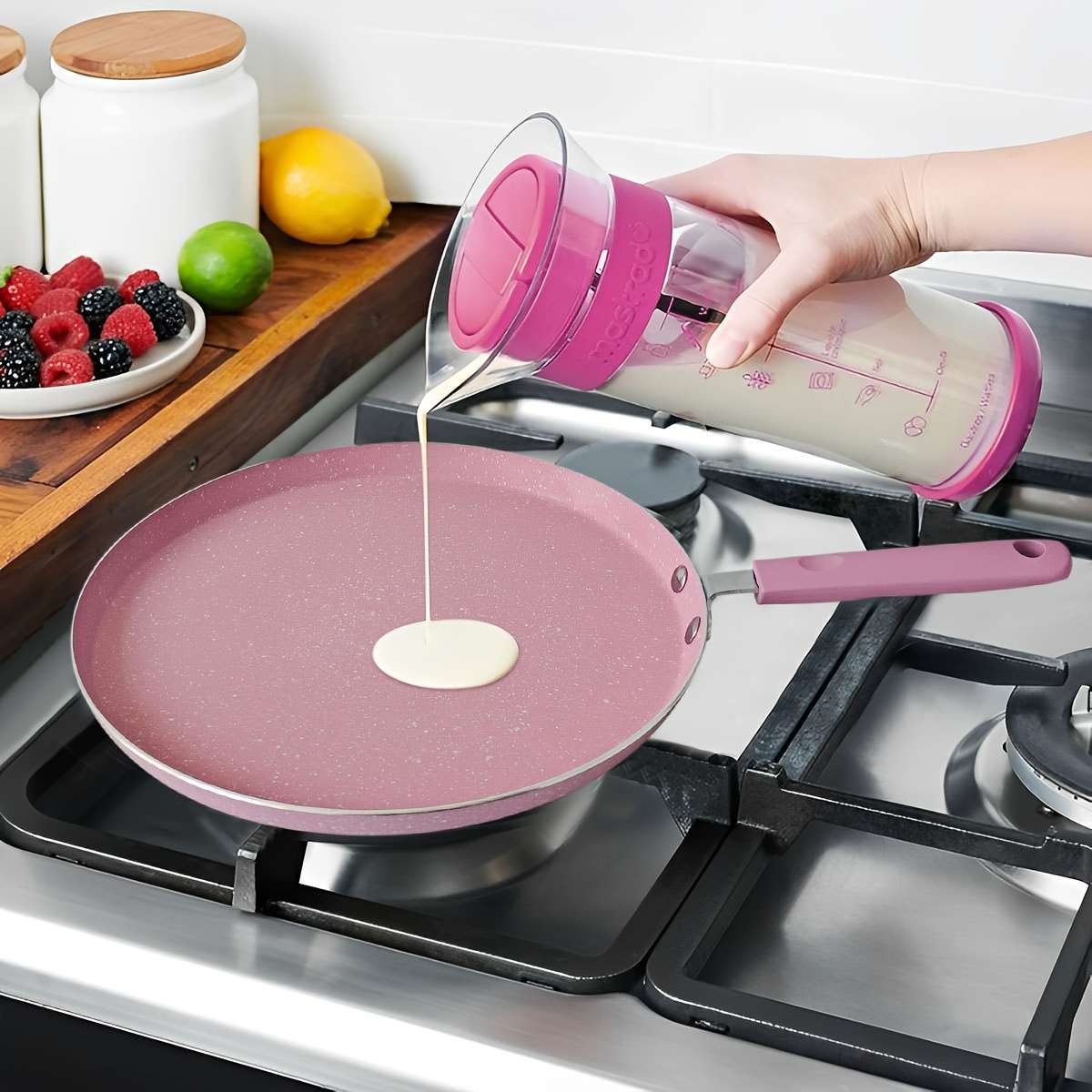 Frying Pan Color Pink Color Model7.09Inch18Cm
