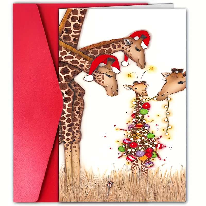 Greeting Cards Color 2Pc Red