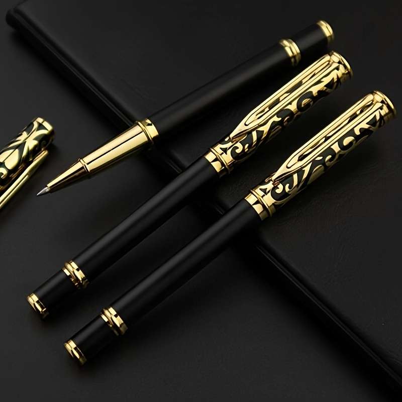 Pen color Golden Items1pc Pen+ 6pcs Blue Refills