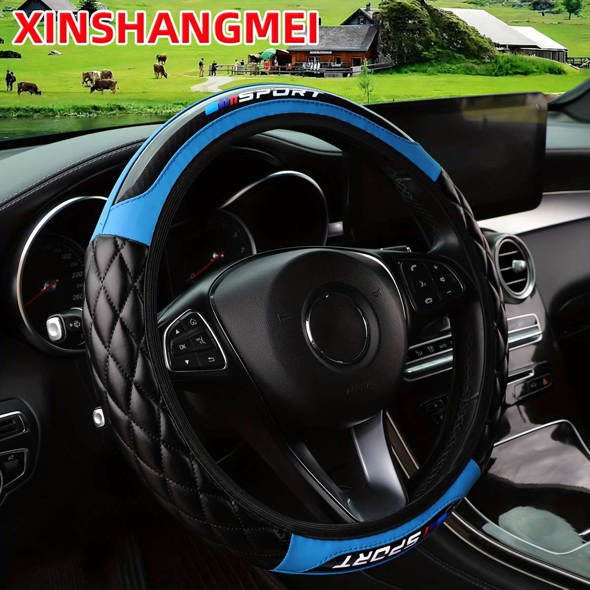 Car Steering Wheel Cover White