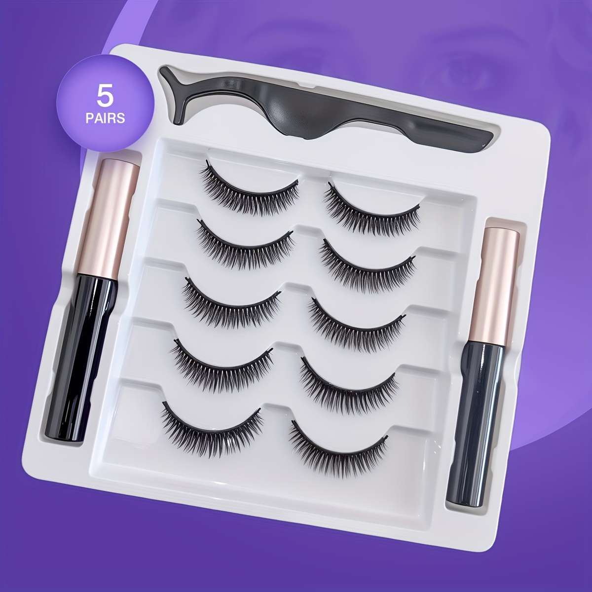 10 Pairs D Curl Cluster Lashes Color Black Quantity 7 Pairs