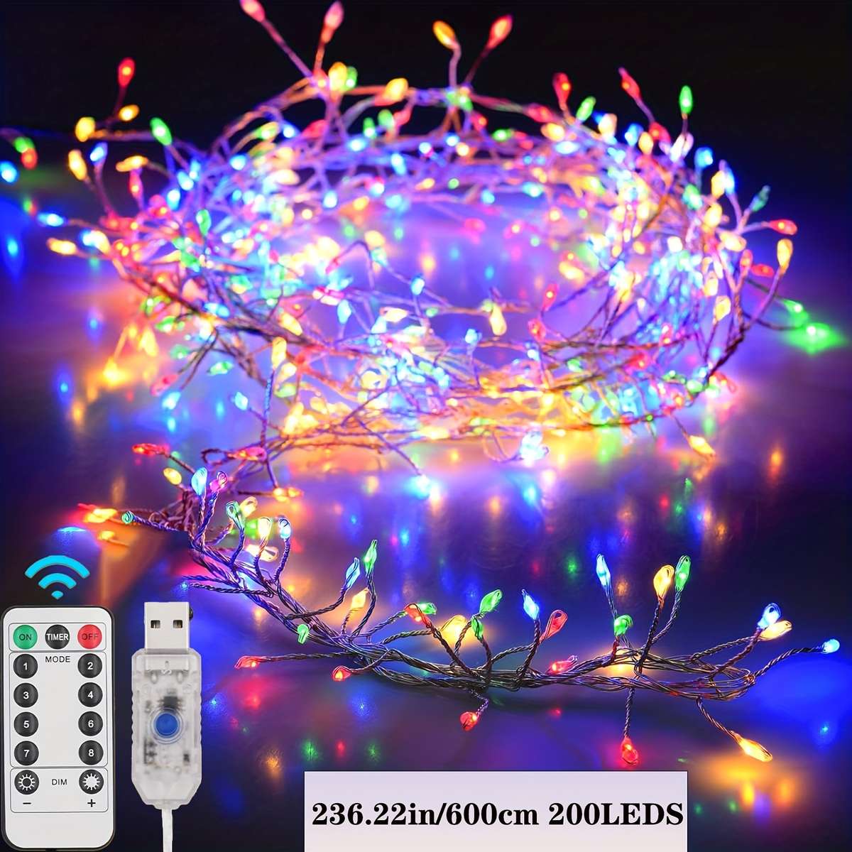String Lights Color Polychromatic Size3 Meters 100 Led Lights