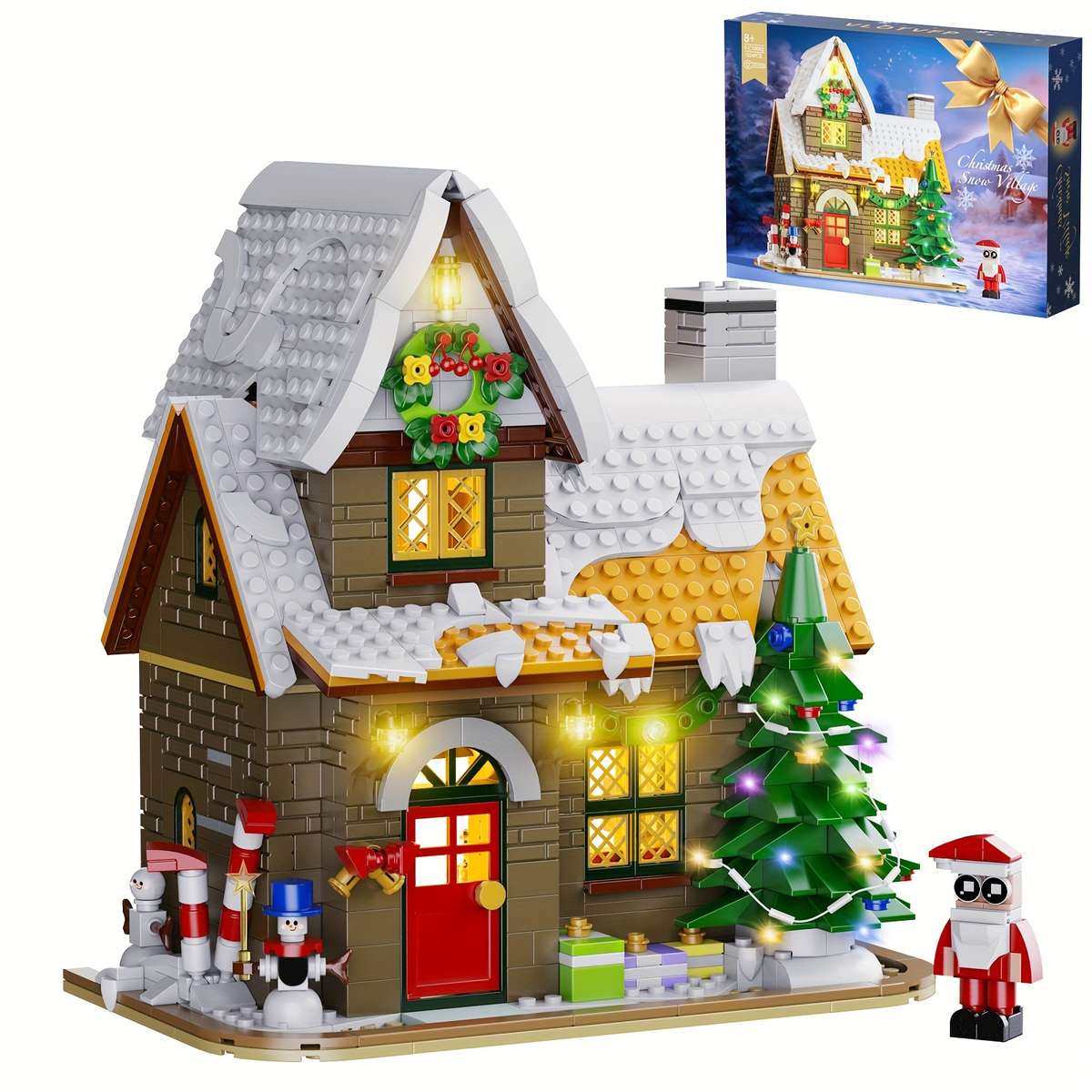 Building Toy Architectural Model Toy Set Style Winter Snow House