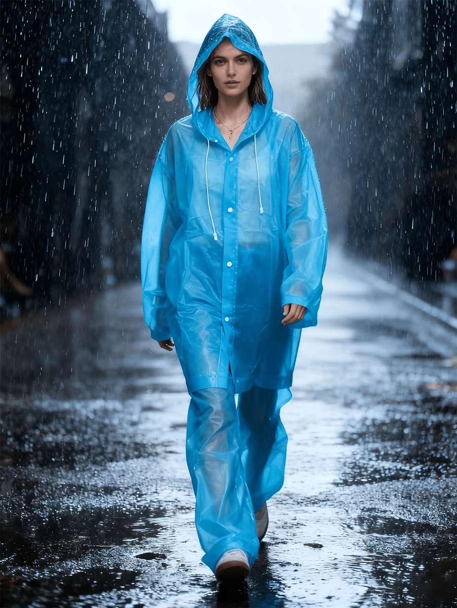 Raincoat Black Size Asian Onesize