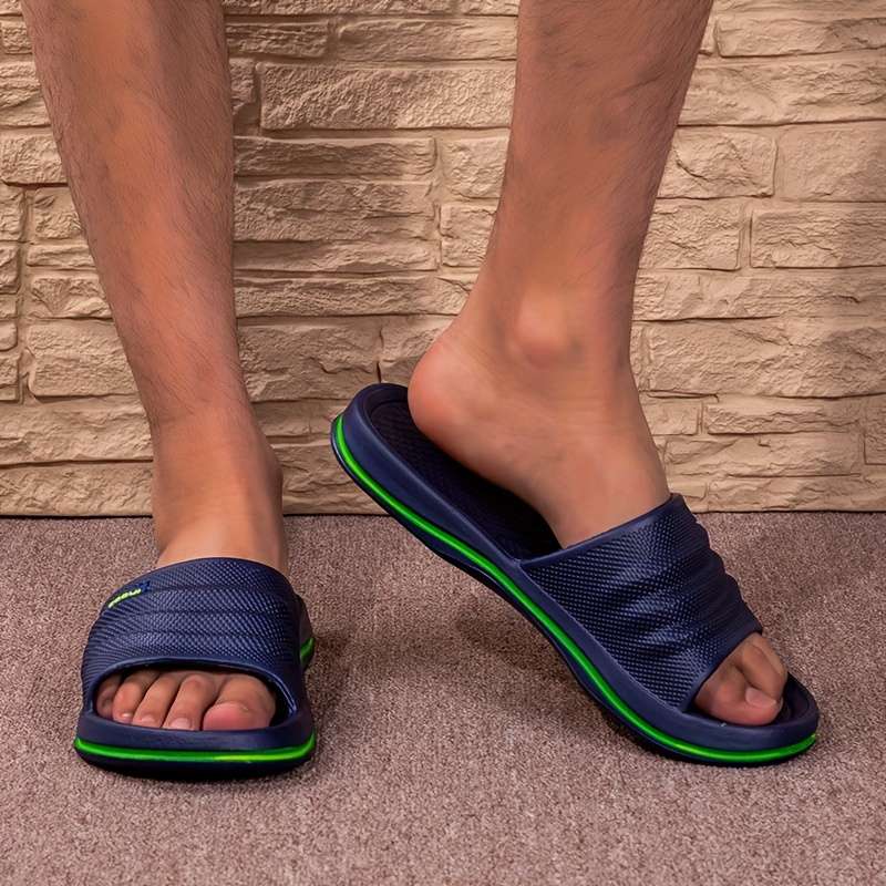 Men Slippers Summer Style Deep Blue Size Uk 8.5 To 9
