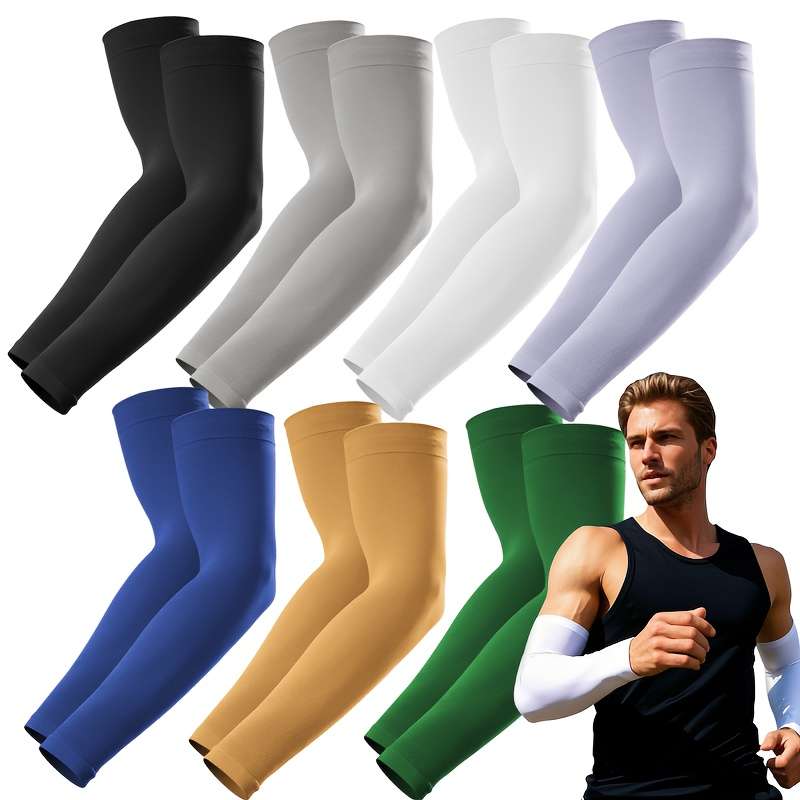Sunscreen Sleeves Color 2 Black 2 Green White Sky Blue Orange