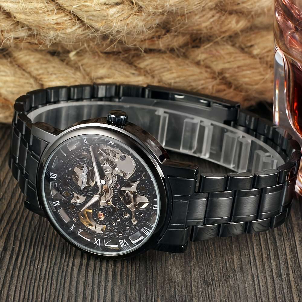 Longlux Mens Business Mechanical Watch Goldensilvery Dial Automatic