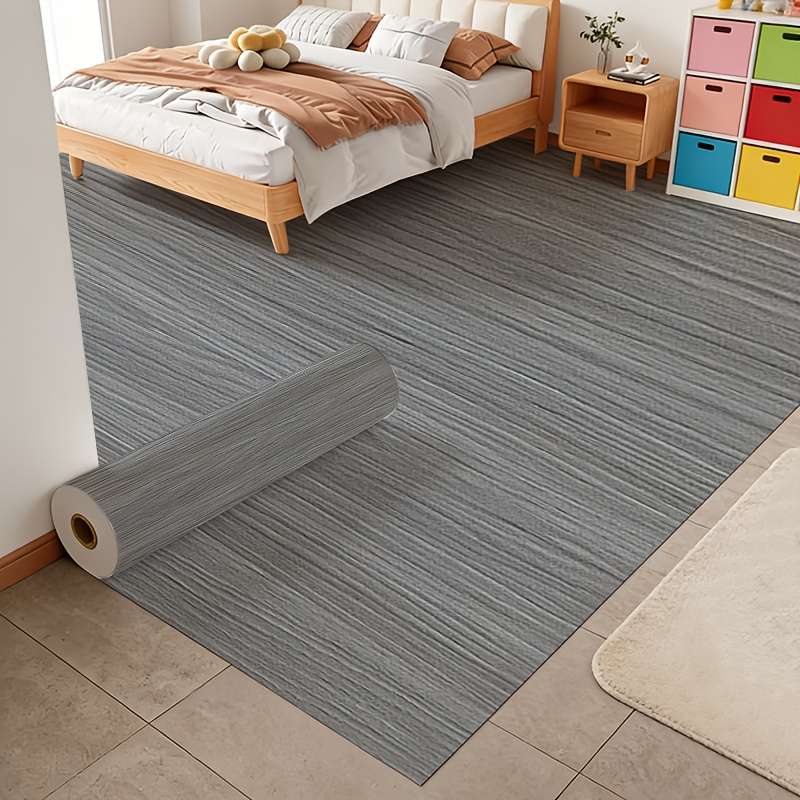 Self Adhesive Floor Sticker Silver Sandalwood Pattern 60cm x 10m