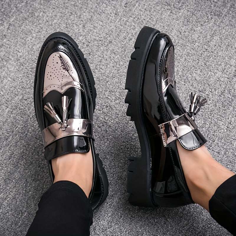 Mens Leather Shoes Color Black Sizeuk 6.5