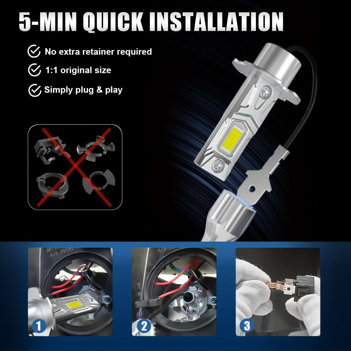 Car Lights Items 2Pcs H3