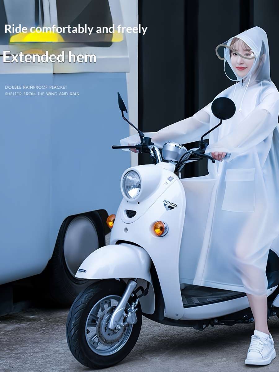 Raincoat Translucent White Size Asian M