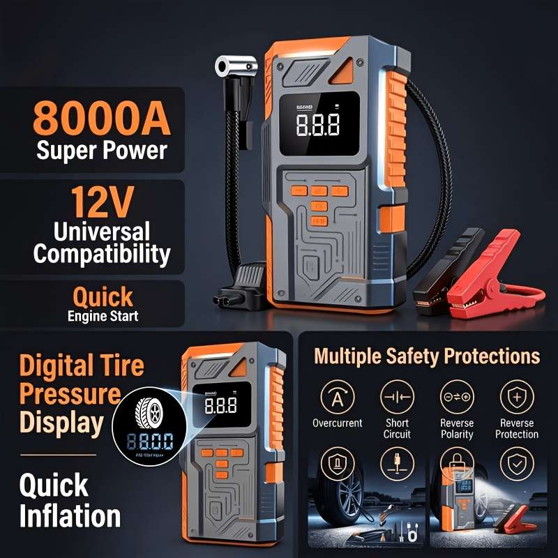 Car Accessories Items Multifunctional Air Pump Main Unit  Accessory Set