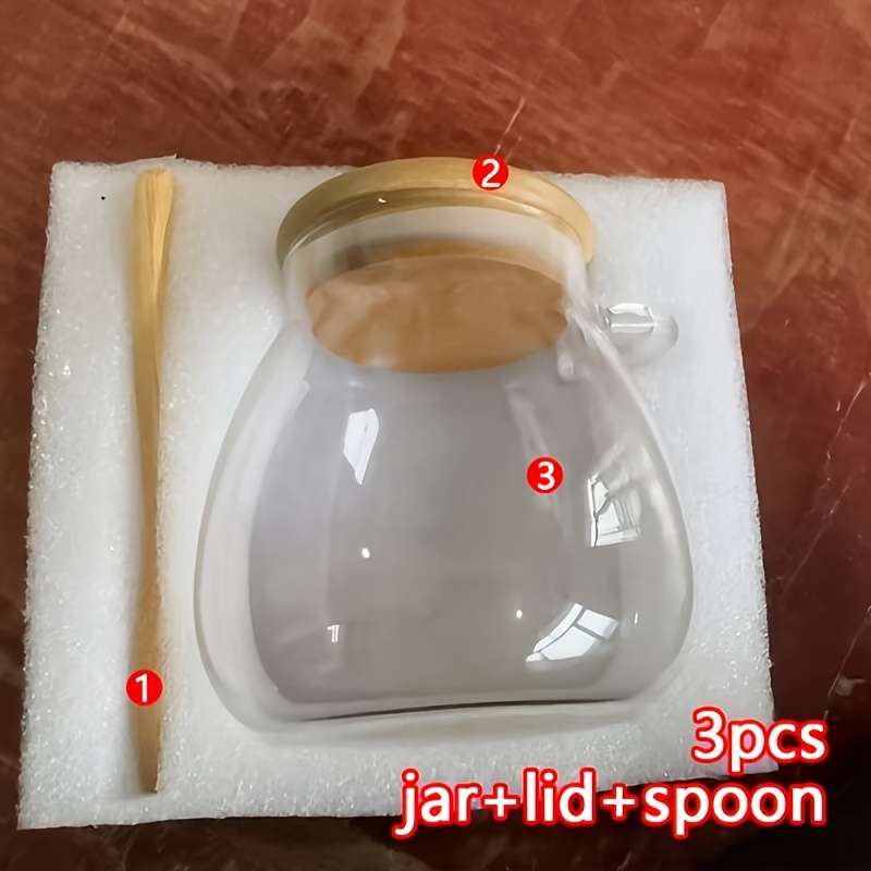 Sealed Jar Quantity 3Pcs 1 Jar1 Lid1 Spoon