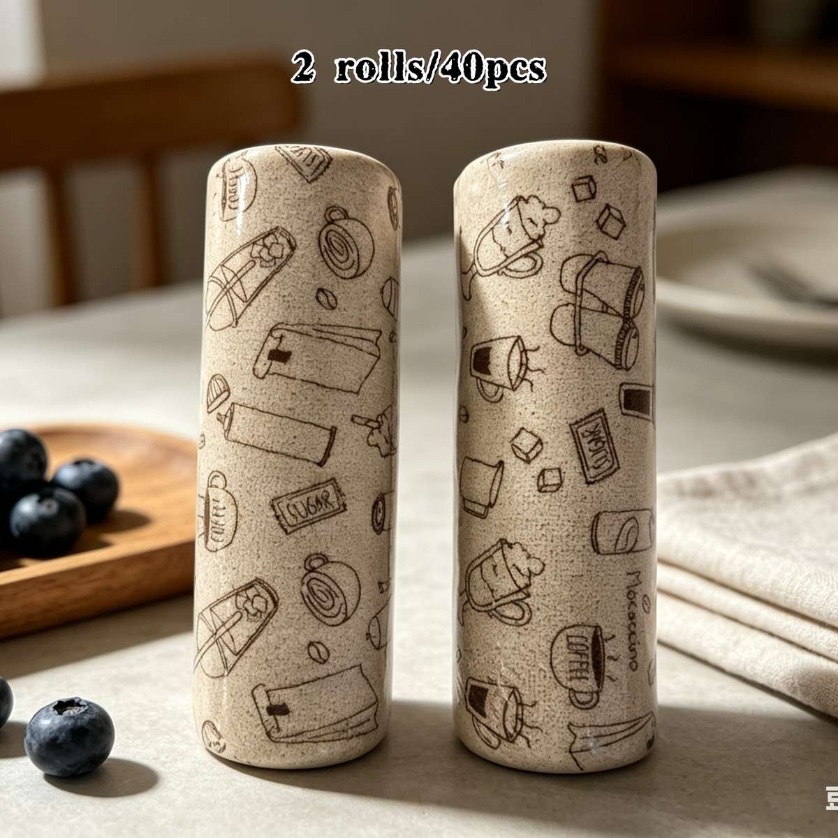 Rag Quantity Coffee 2 Rolls 40Pcs
