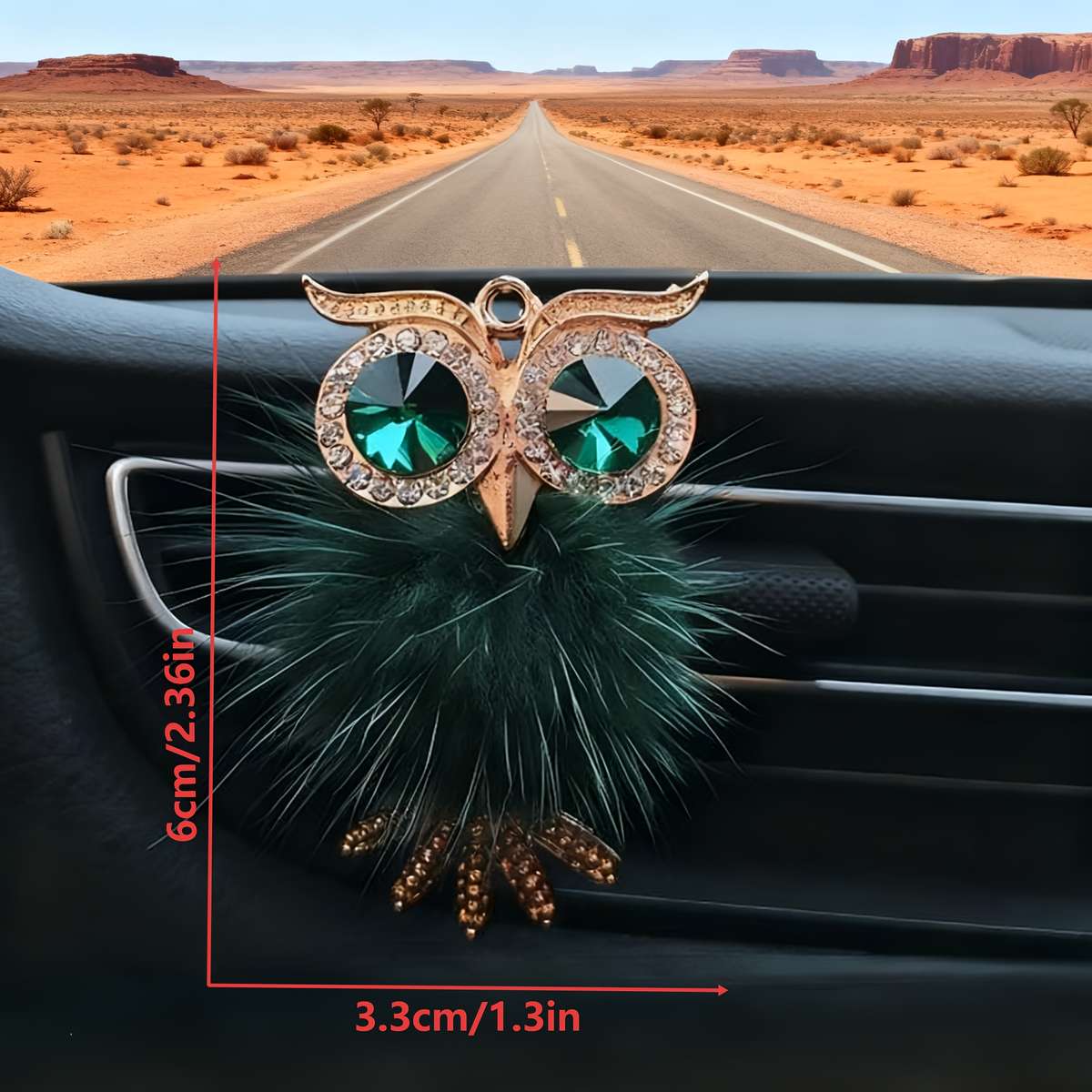 Car Interior Decor Color 2Pc Red Owl